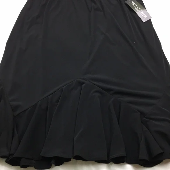 Notations Black Ruffle Hem Skirt - Picture 2 of 16